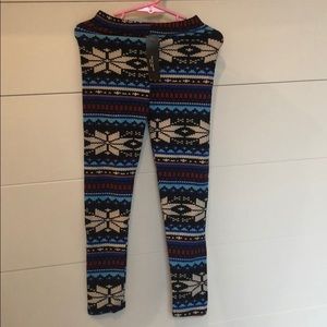 Snowflake printed leggings